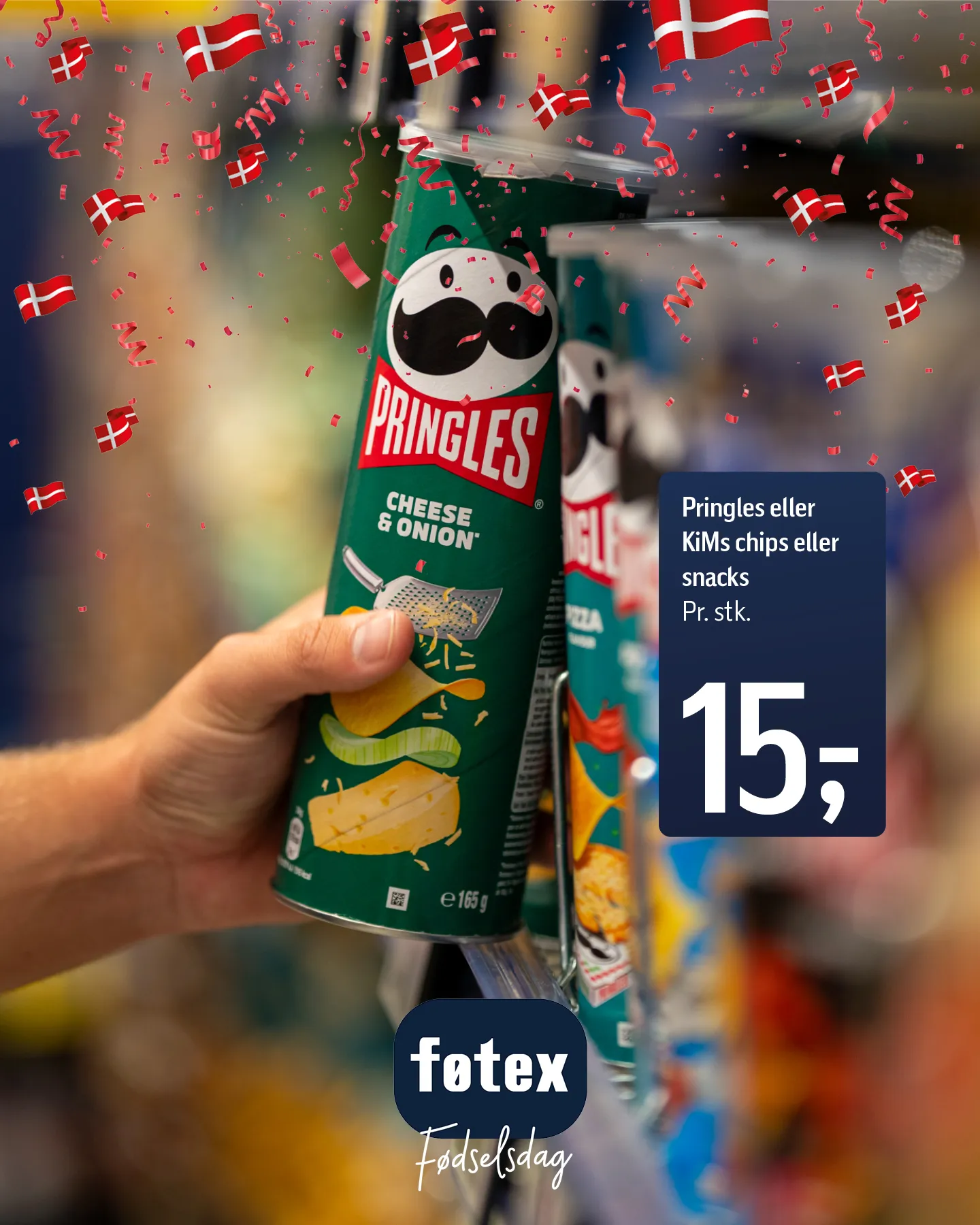 føtex fødselsdag - Pringles eller Kims chips eller snacks