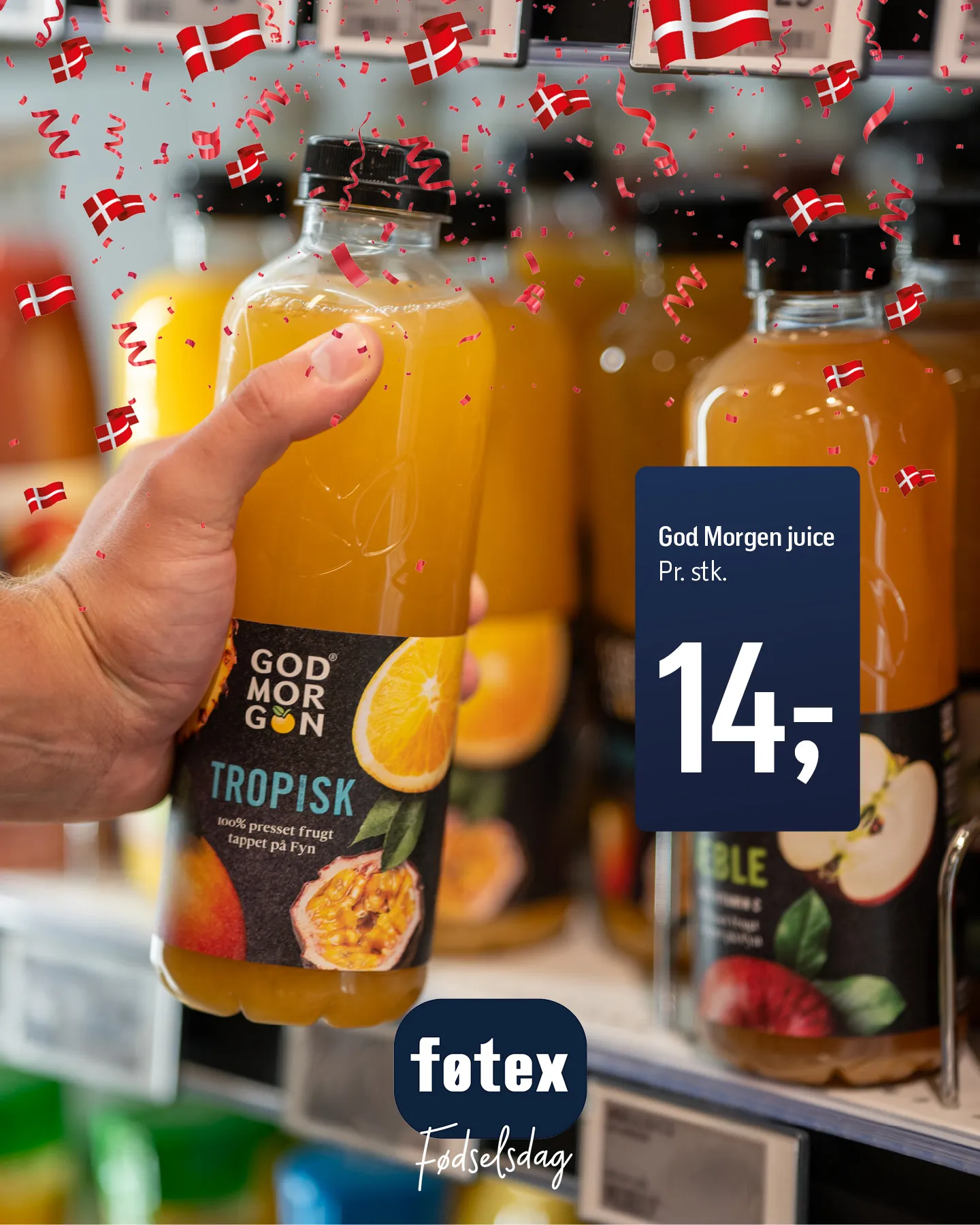 føtex fødselsdag - God morgen juice