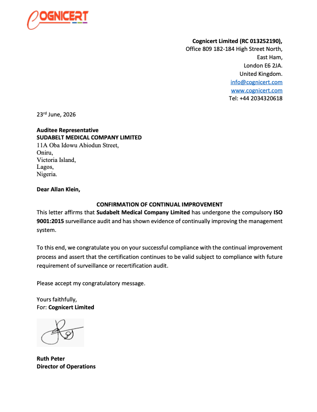 QMS Sudabelt Policy
