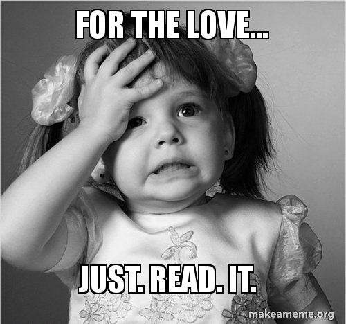 just read it meme