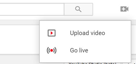 Open up your YouTube account and click the video camera icon at the top of your page then select Upload Video