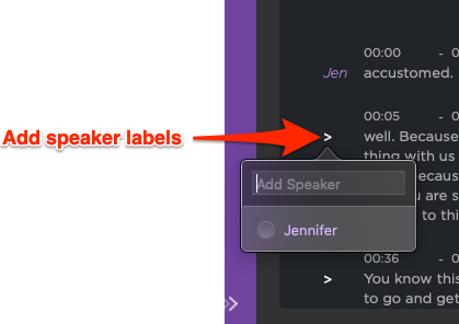 Add speaker labels