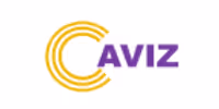 Aviz company logo with stylized yellow circular design and purple text.
