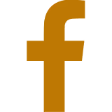 Facebook app symbol in brown color.