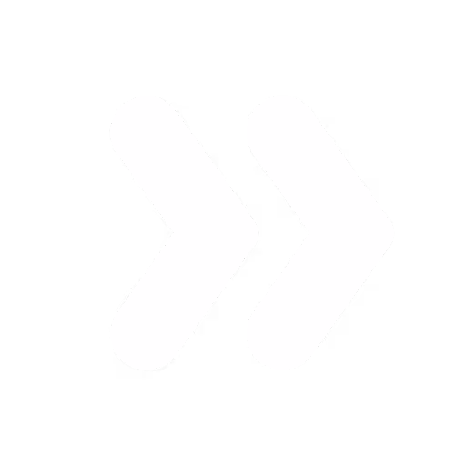 Two white right-pointing arrows on a transparent background.