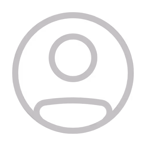 Gray outline icon of a user profile inside a circle.