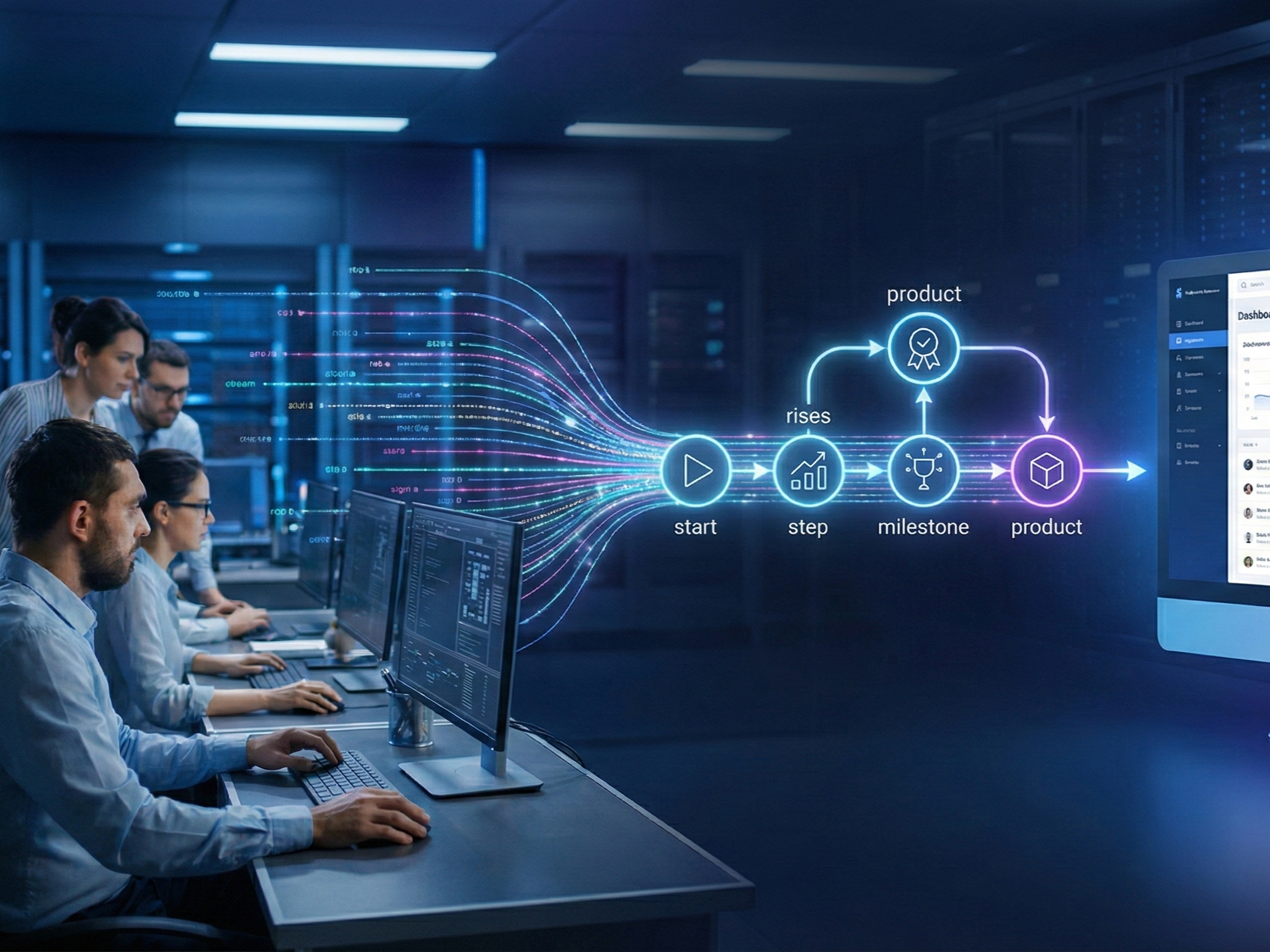 productivity app interface as main focus
