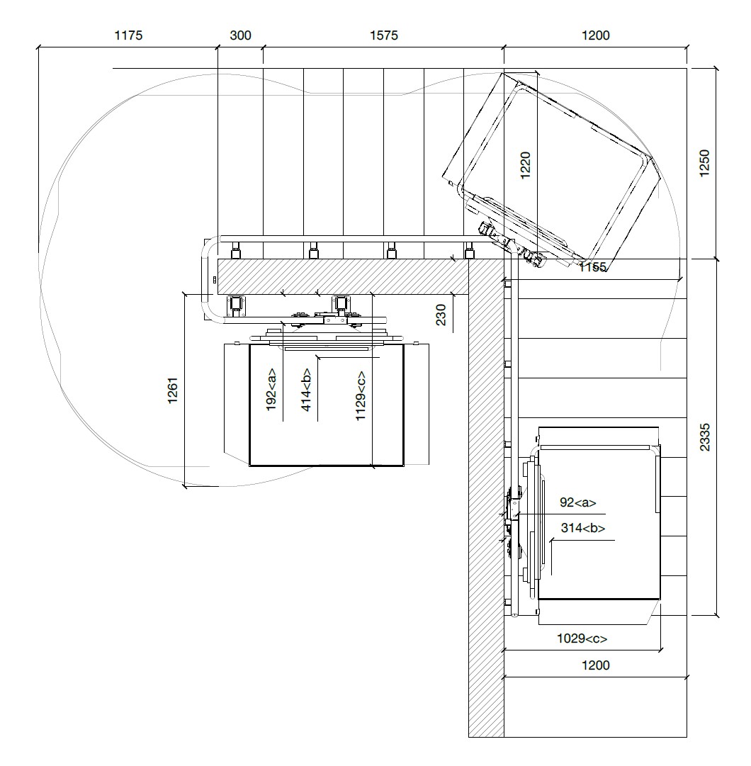 Technical shaft plan showing dimensions of shaft width 1720, depth 1600, rough openings, left and right nibs, and floor levels 0 and 1 with labeled measurements.