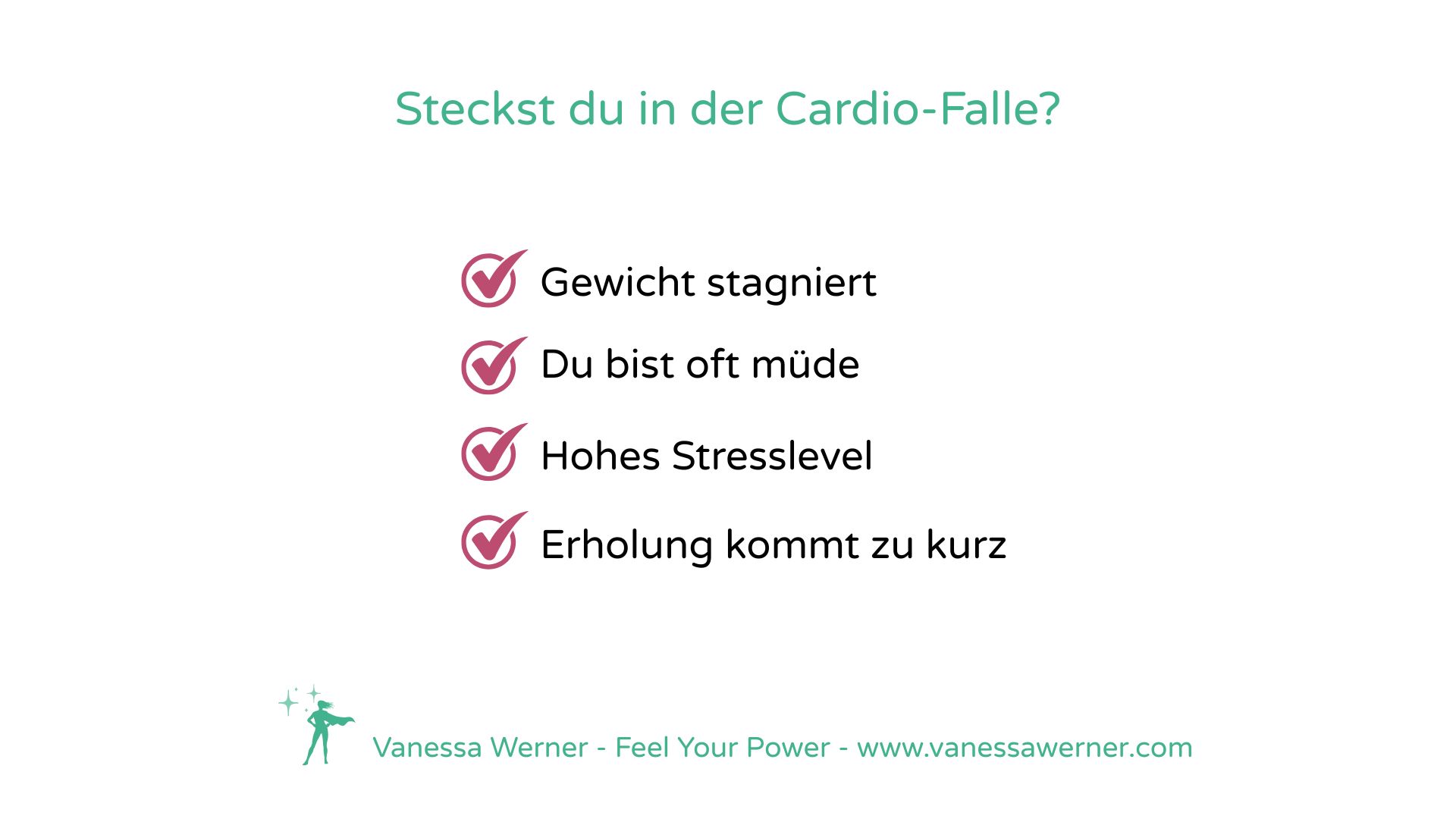 Typische Anzeichen der Cardio-Falle bei Frauen mit hohem Stresslevel und wenig Energie