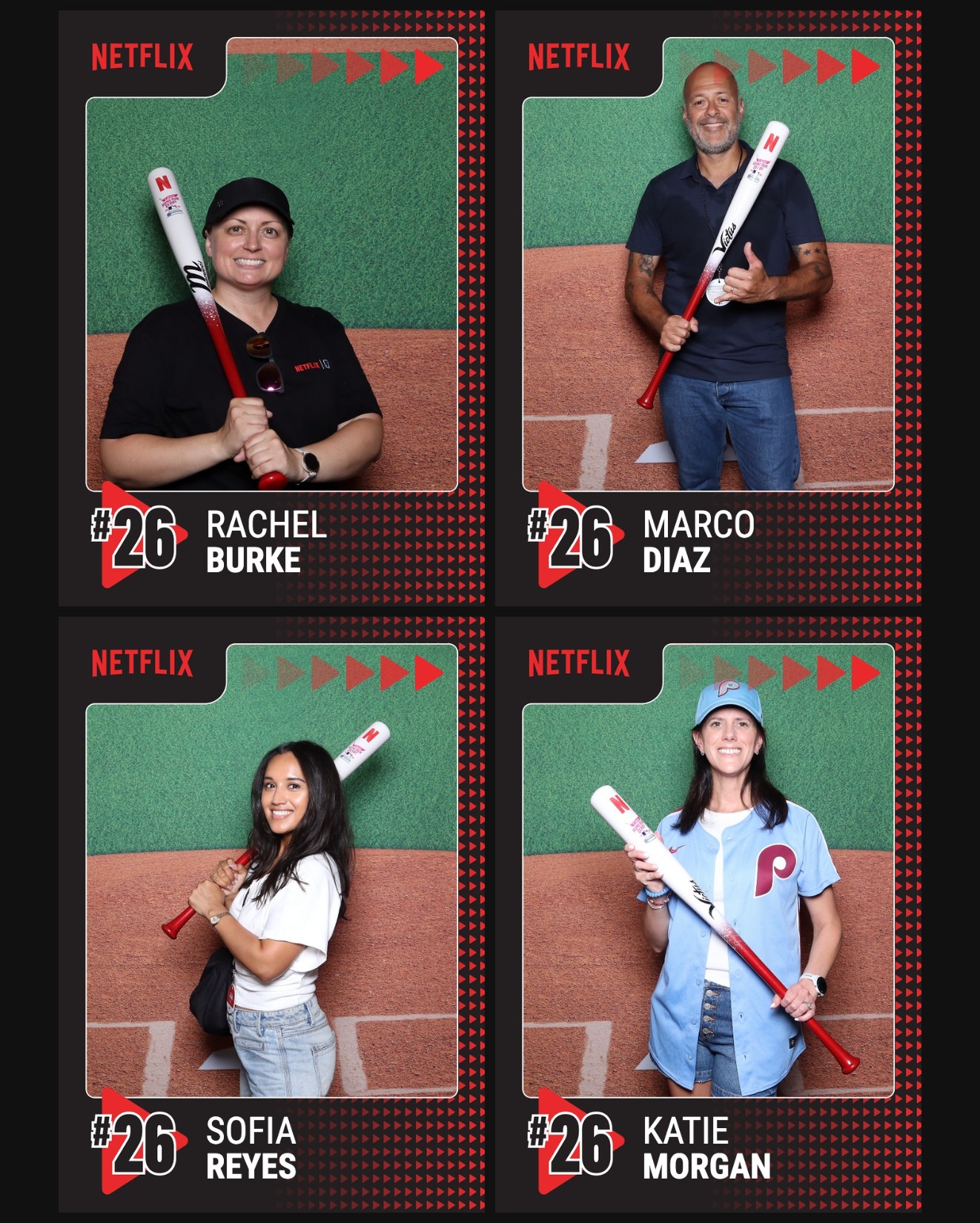 Fans in the Netflix tent at the MLB Home Run Derby fan zone became Netflix power hitters on a custom player card, printed and cased on the spot.