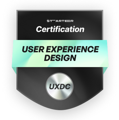 badge User Experience Design Certification (UXDC)®, by TheStarter