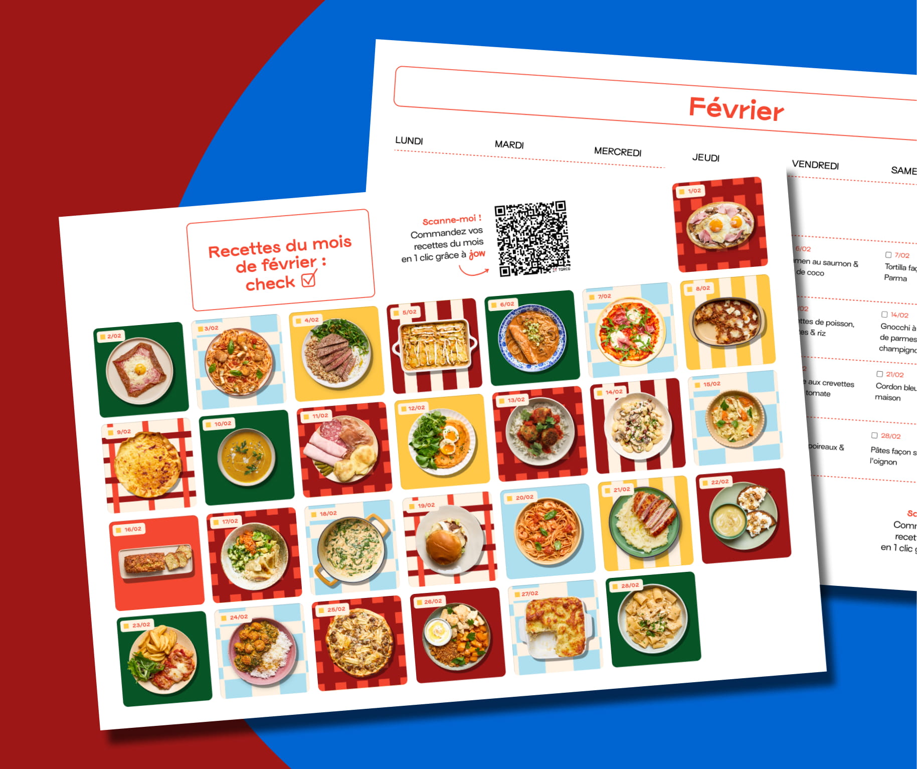 Votre planification recettes du mois de février 2026