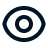 Black eye icon with a solid circular iris inside an almond-shaped outline.