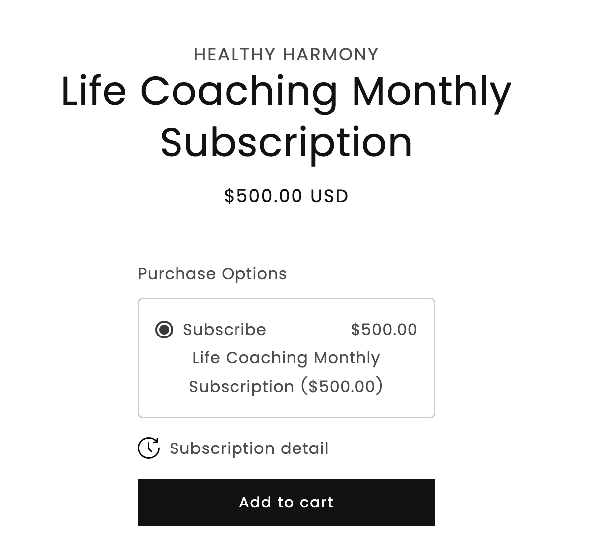 sample monthly subscription plans for coaching businesses