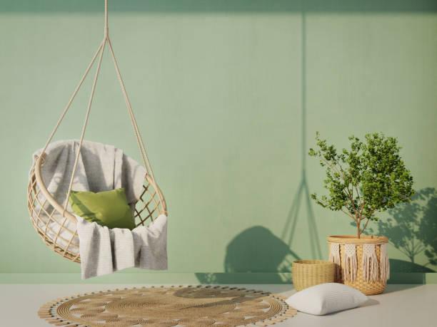 A cosy hanging chair