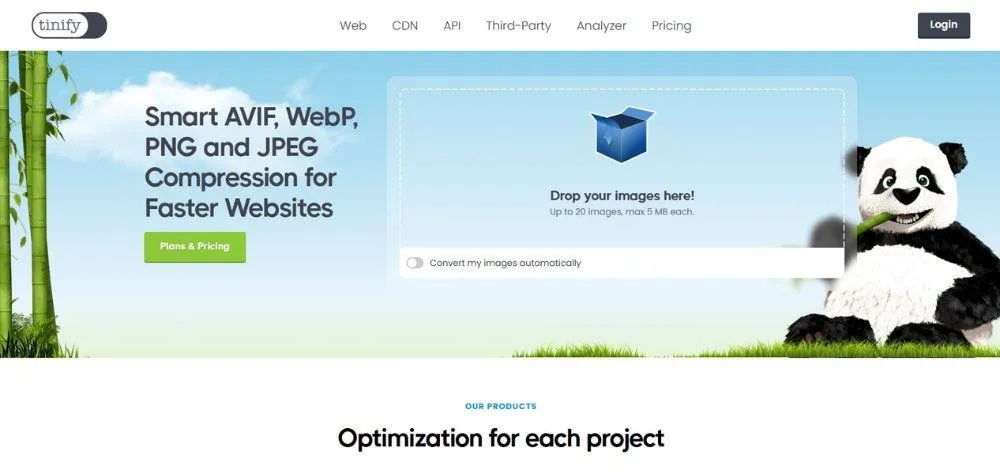 TinyPNG design and image tool