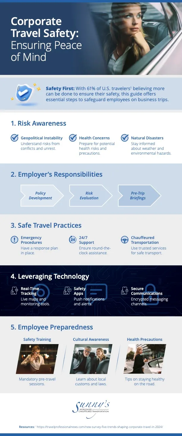 infographics on corporate travel safety