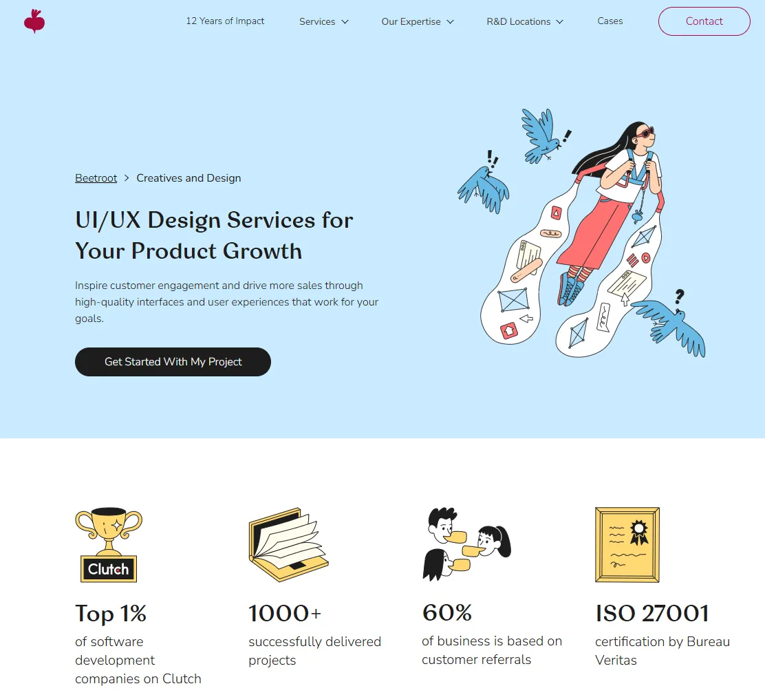 Beetroot UI/UX Design company website