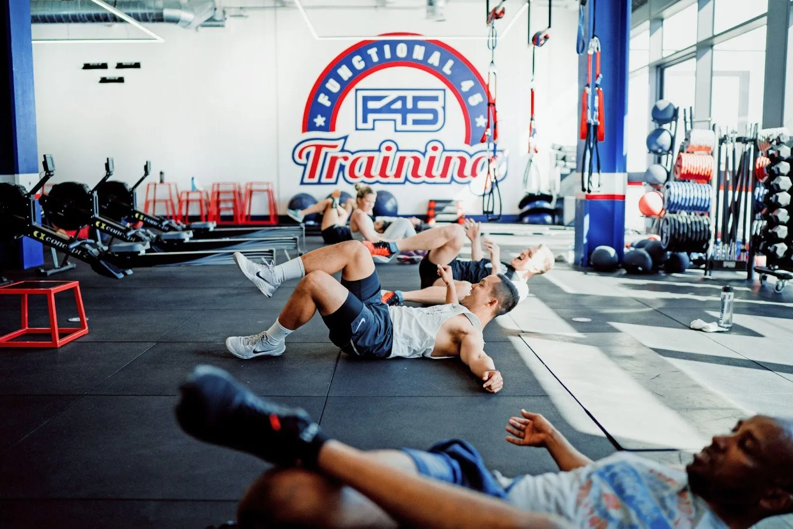  image of people exercising in f45 Chelmsford , image is for blog best fitness gyms chelmsford