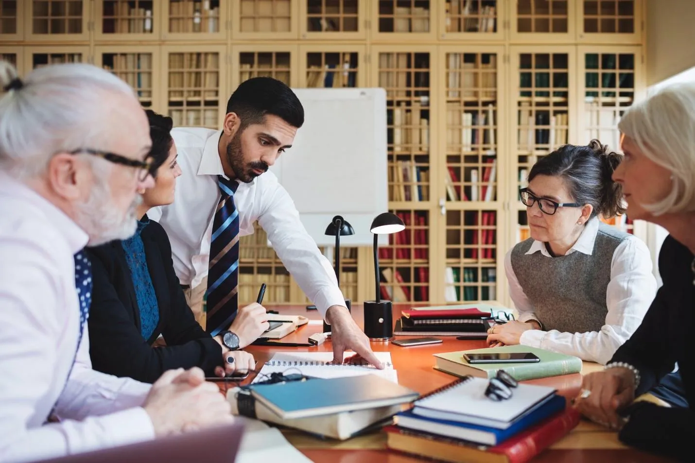 Meeting of people at law firm