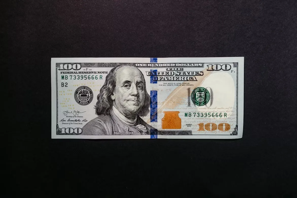 A one hundred dollar bill