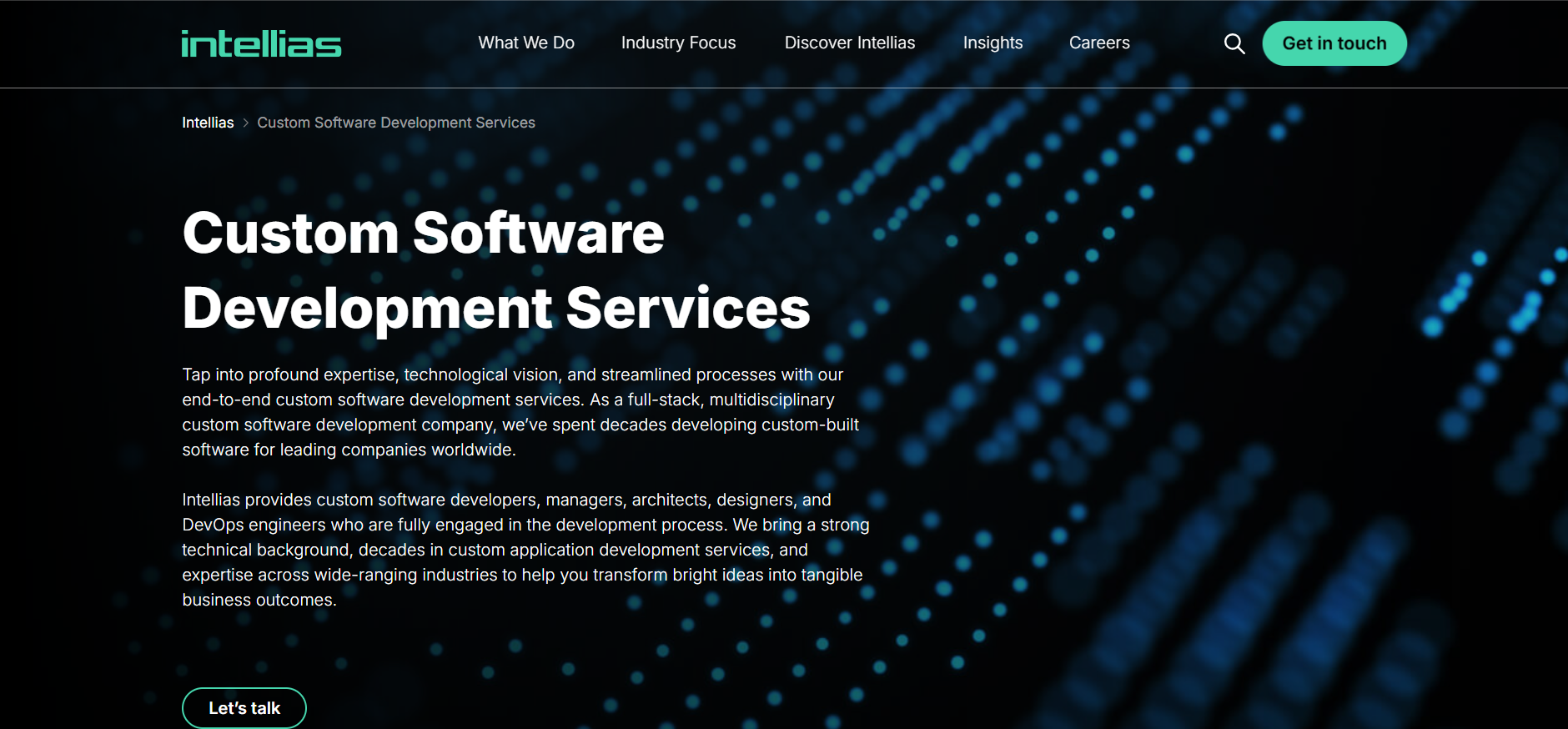 Intellias home page