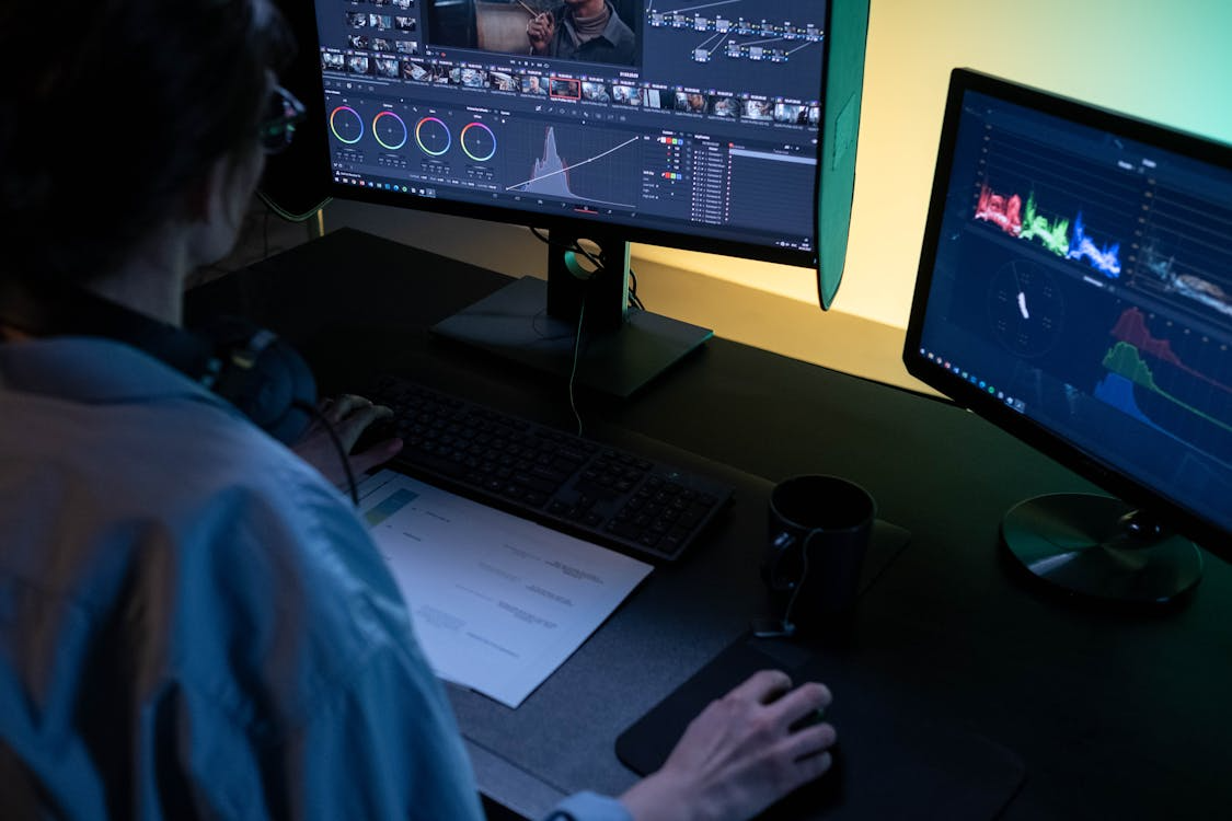 Person using a computer