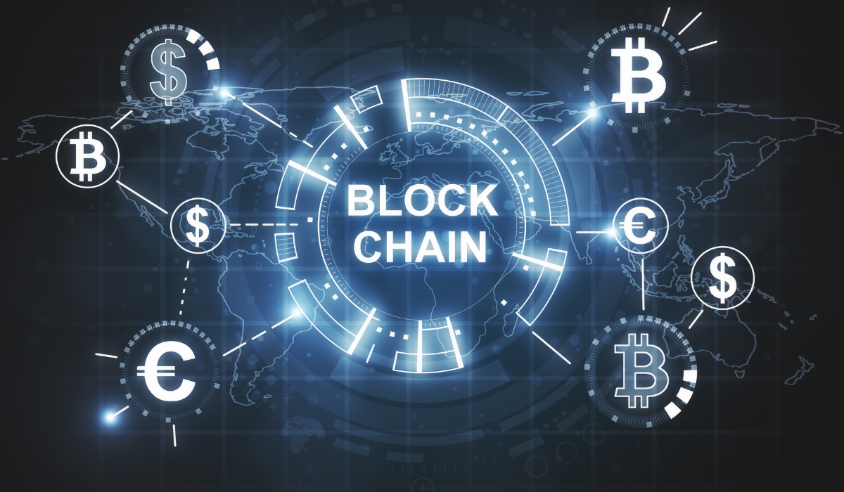 illustration about  block chain