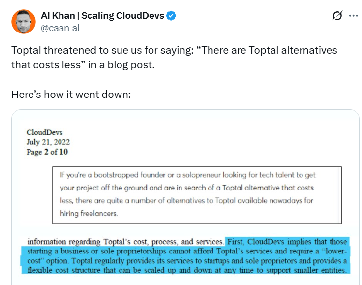 Toptal controversy