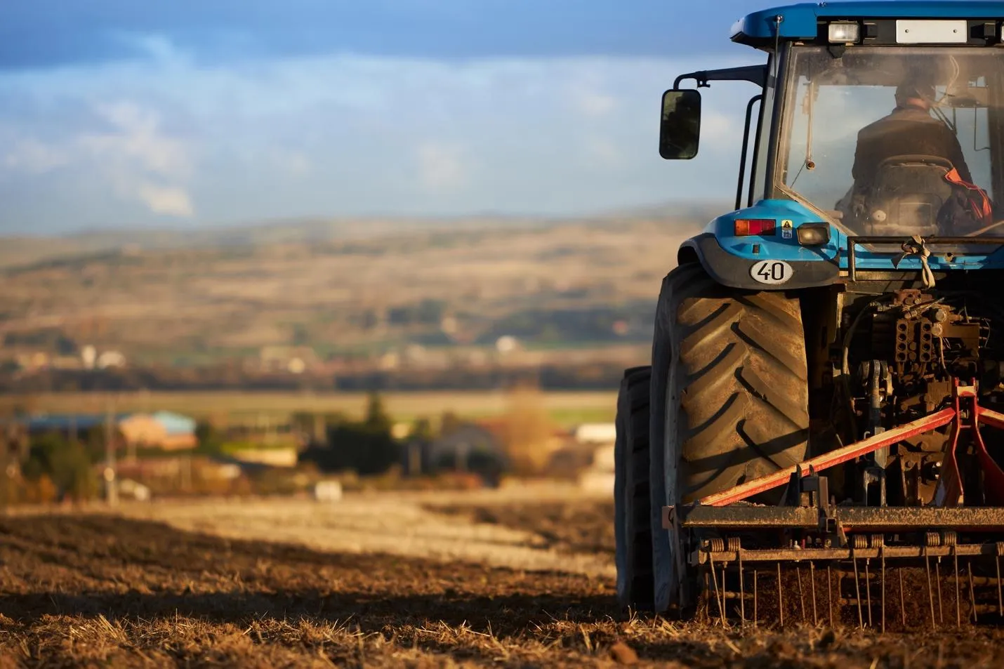 Tractor in field