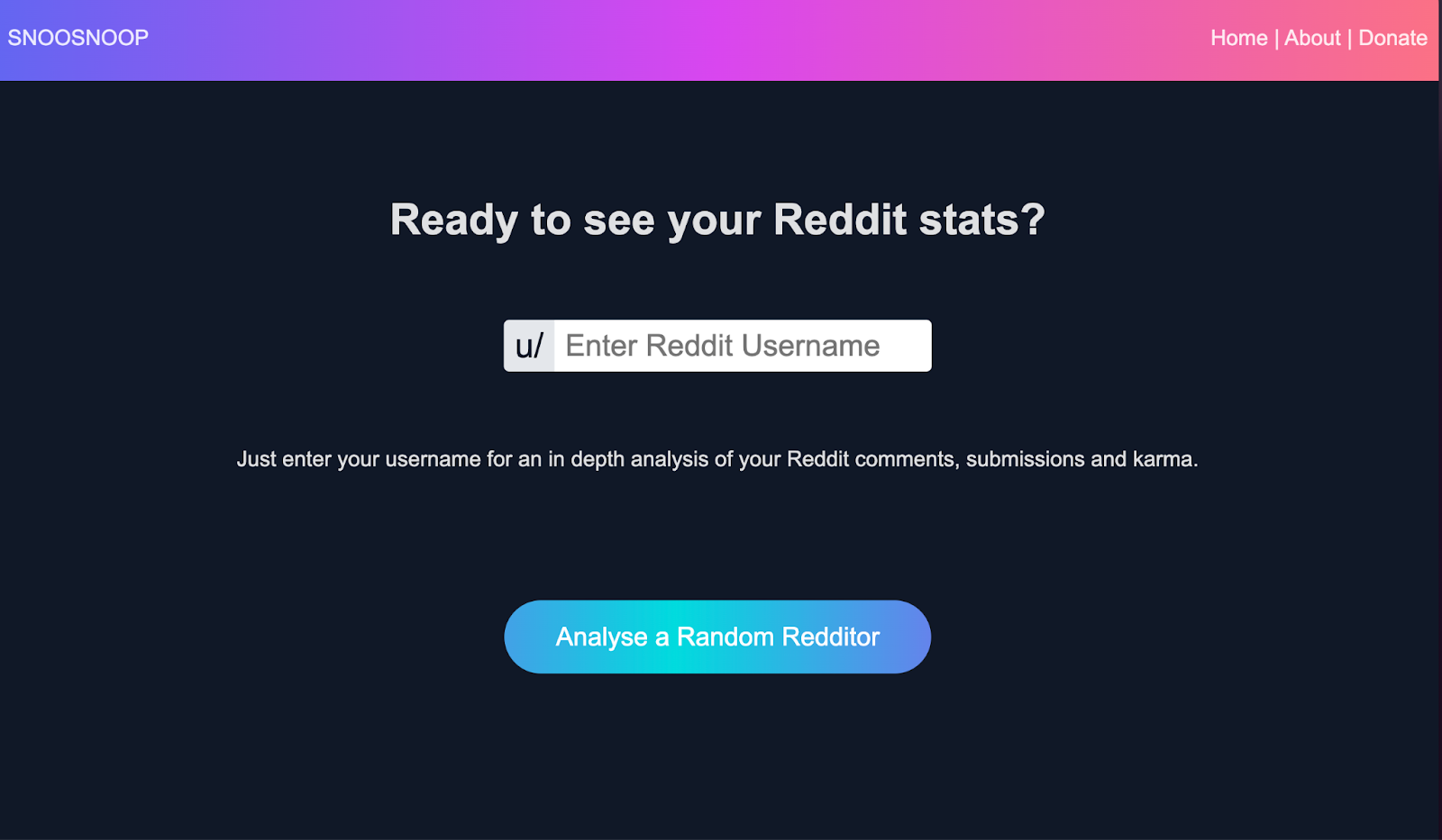 Screenshot of SoopSnoo