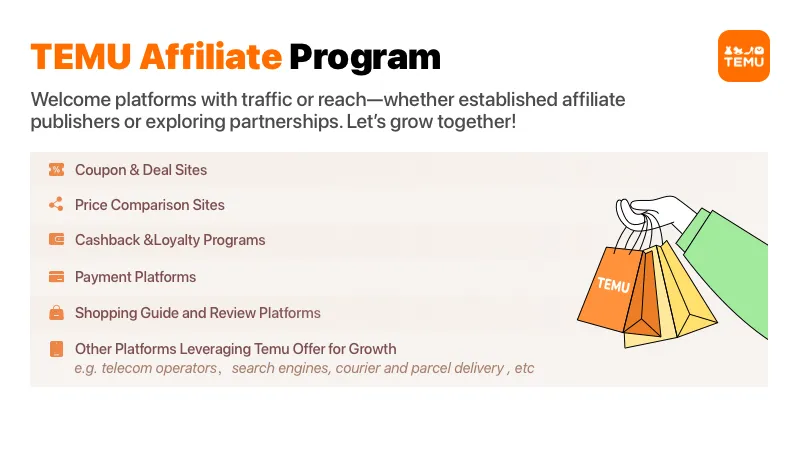 TEMU affiliate program
