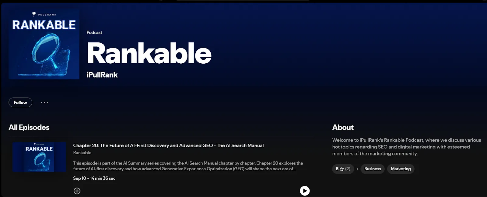 Rankable podcast