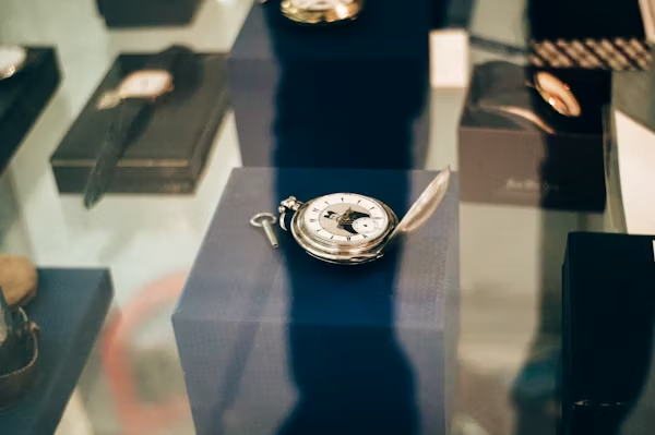 A watch on display
