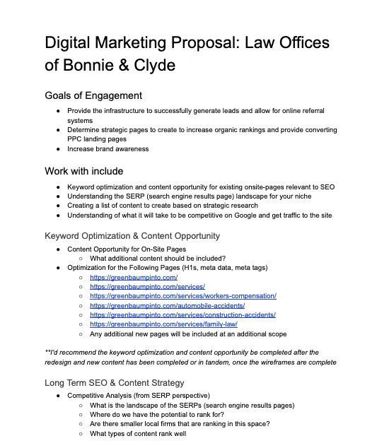 Digital Marketing Pitch Example