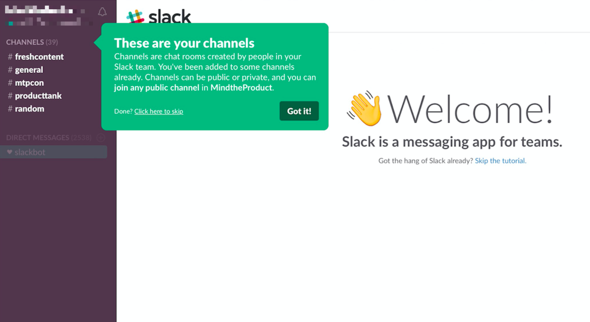 Slack reduce churn example