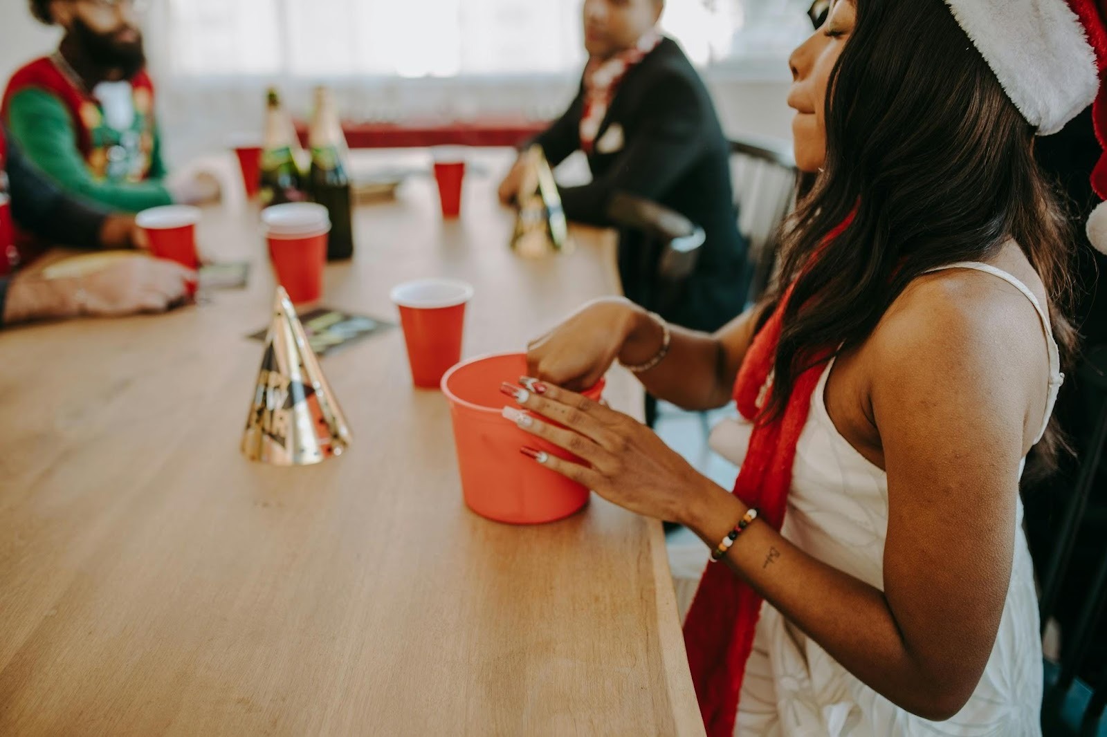 Women at a Christmas party