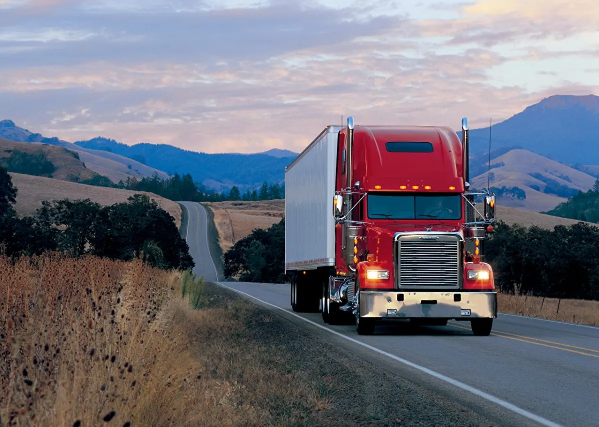 HGV truck on an open road