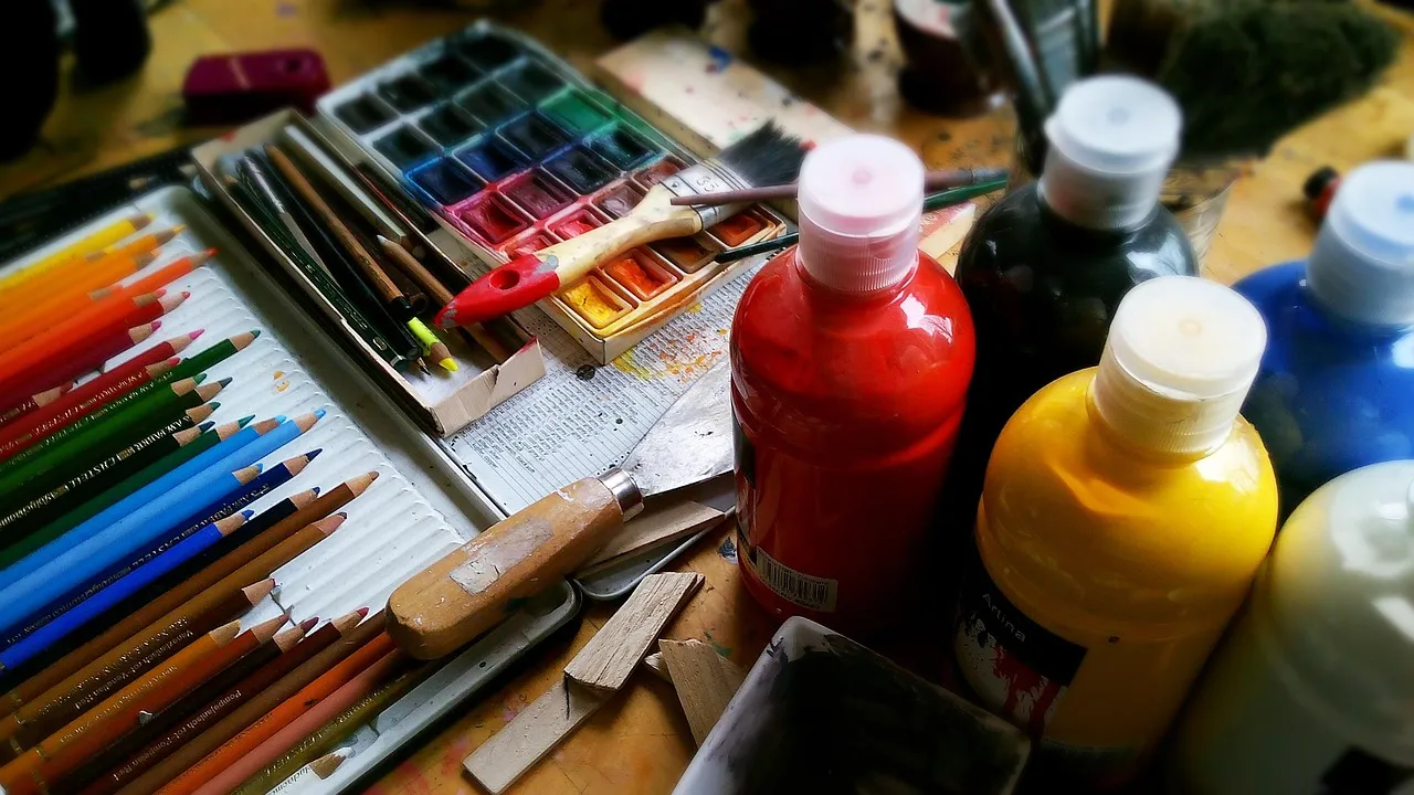 Painting pencils and equipment