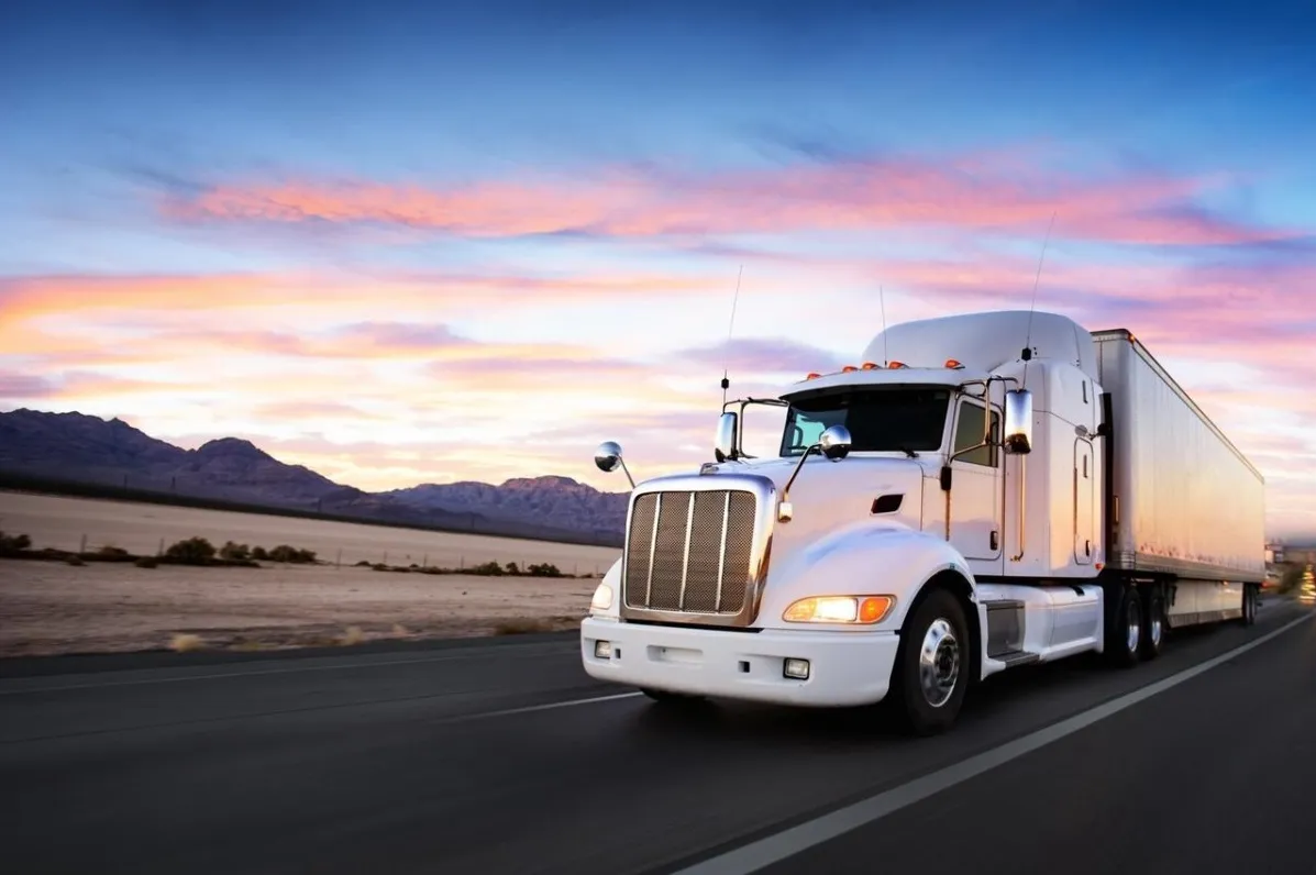 Truck on the road