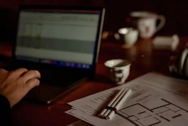 Person using a laptop