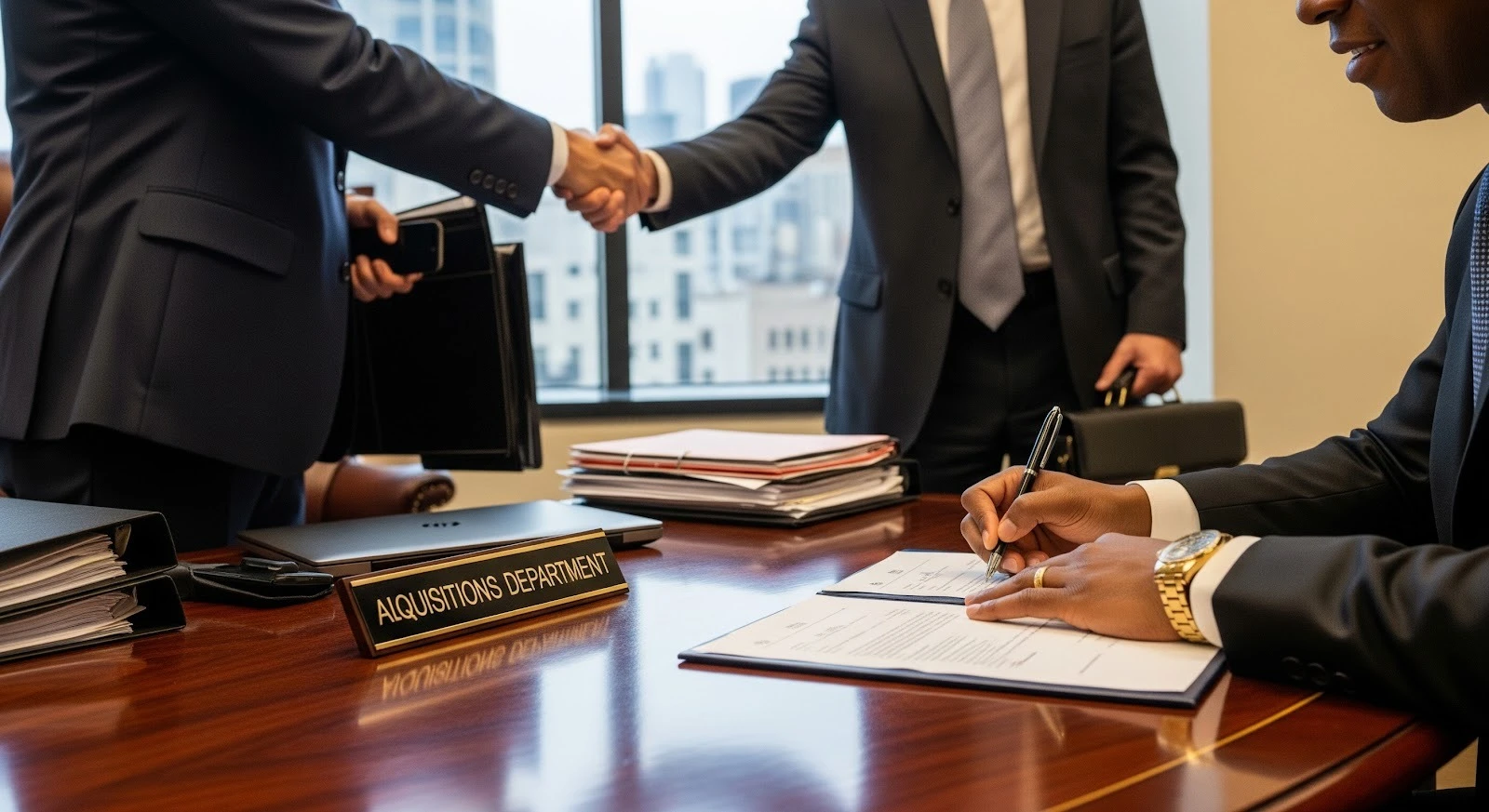 Handshake between two businessmen