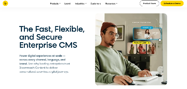 Bloomreach Content homepage