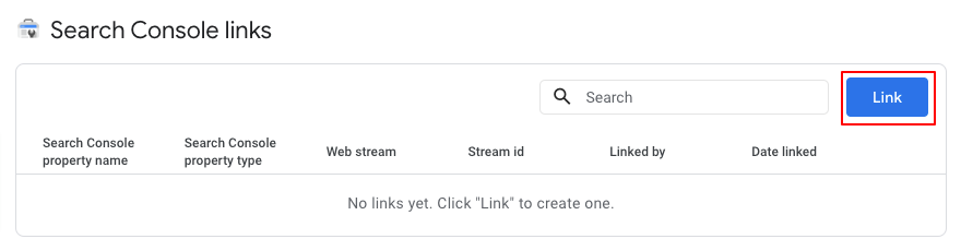 add a Search Console link to GA4 property