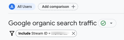 adding a comparison to a GA4 report