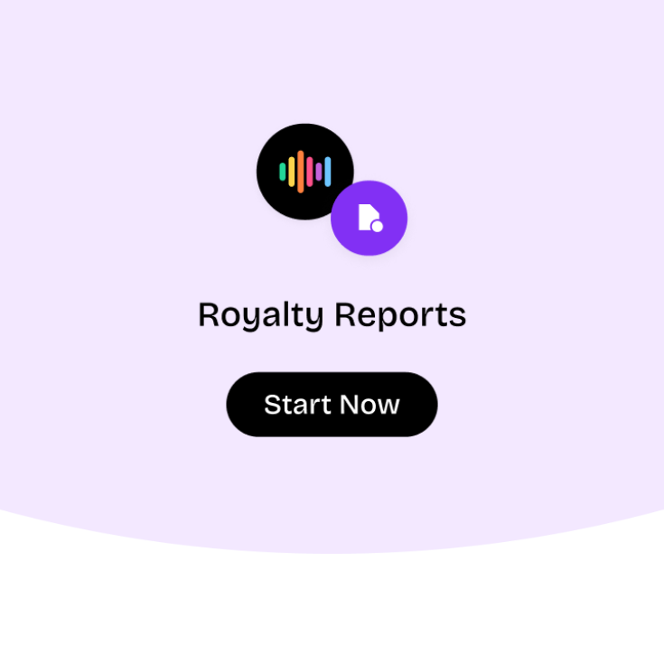 Export your royalty reports whenever you need them. No dependencies, no delays.