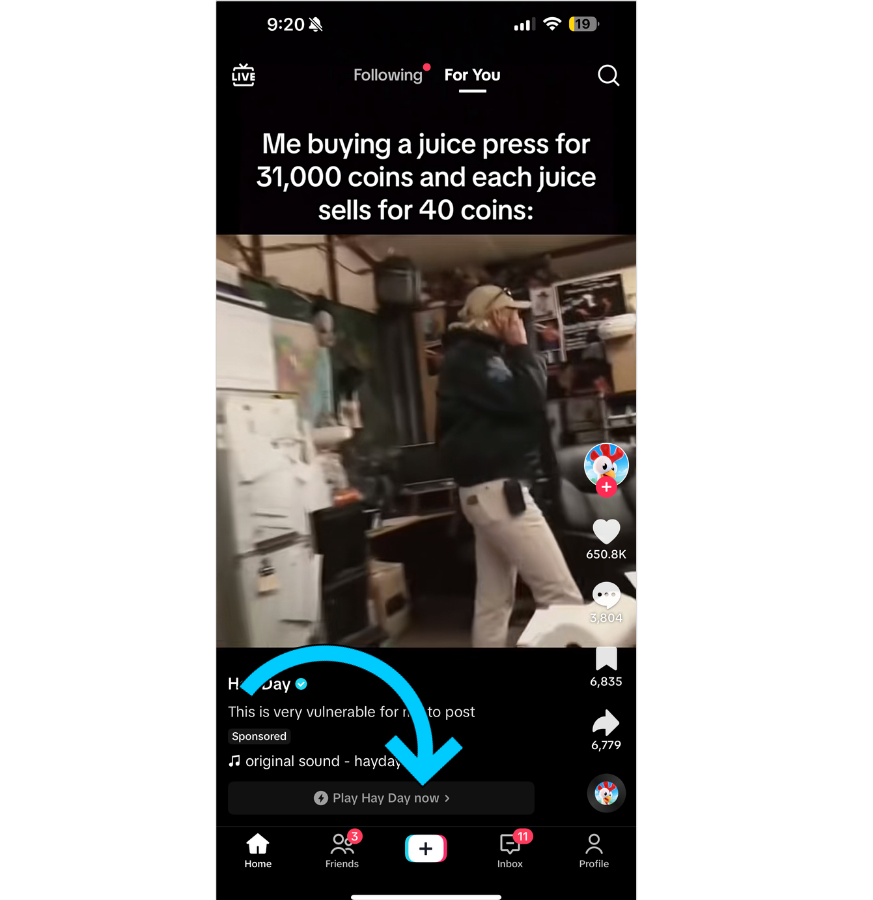 TikTok Ads — Playable Ad Example
