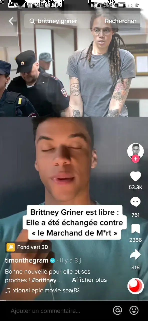 L'influenceur TikTok France du domaine de l'actualité et des faits saillants