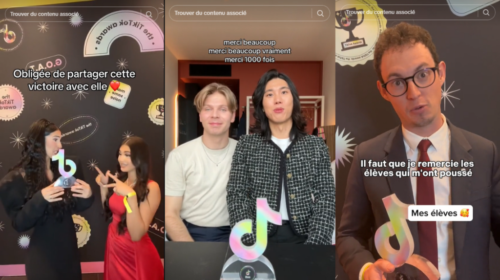 Qui sont les 7 TikTokeurs à avoir été récompensés aux TikTok Awards 2023? -  Les Gens d'Internet