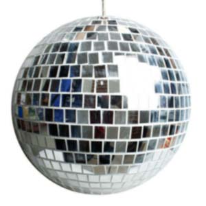 close up of a mirrorball we have for hire